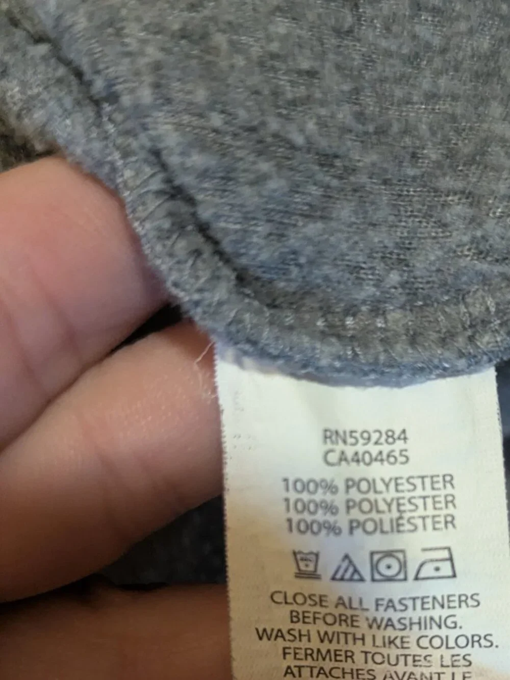 Kids School Uniform Gray Fleece Quarter Zip Pullover